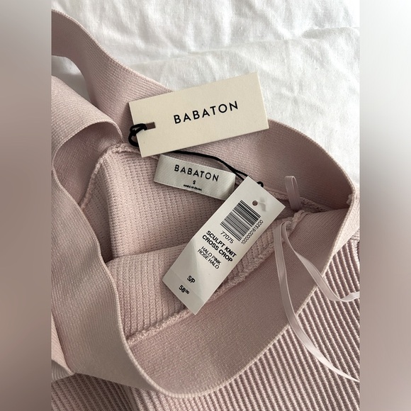 NWT Aritzia Babaton Sculpt Knit Cross Strap Top - Picture 2 of 3